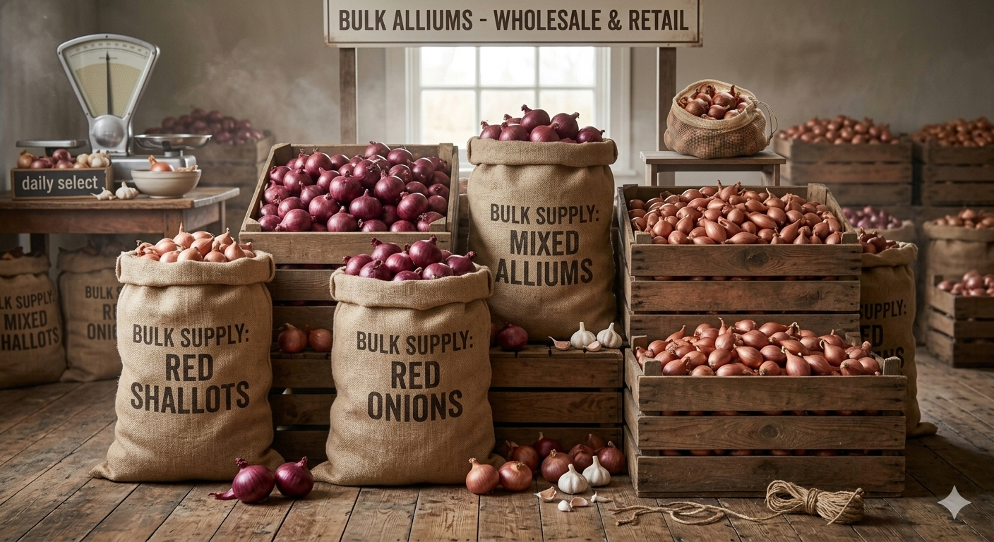 Industrial bulk agricultural ingredient supply arranged for production use.